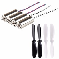 8pcs as showing Hubsan X4 H107C H107D Replacement Spare Parts Set 4pcs Motor 8.5*20mm + 4pcs 55mm 1mm Propellers