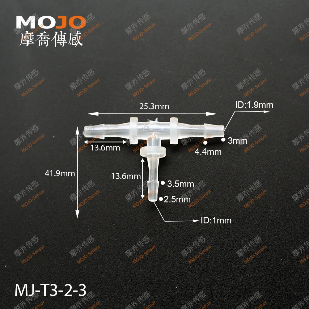 2020 Free shipping! MJ-T3-2-3  Reducing  multiple hose connector 3mm to 2mm (100pcs/lots)