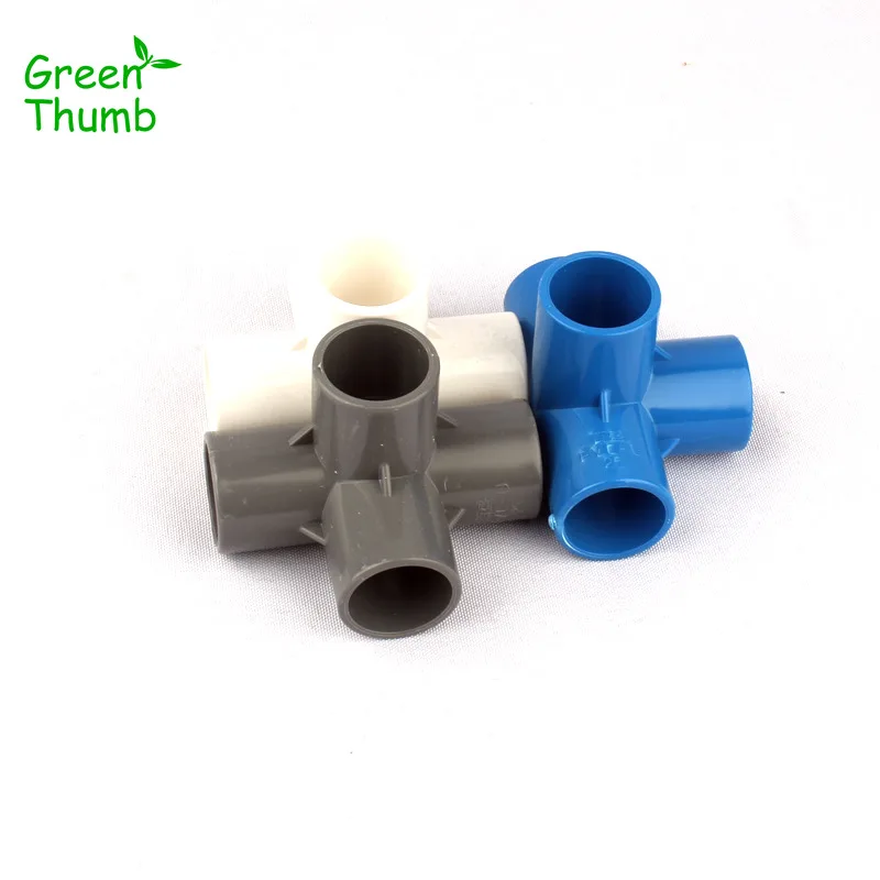 

2pcs Inner Diameter 25mm PVC Four-Way Connector for Garden Water Pipe Fittings 90 Degree Equal Cross PVC Connectors