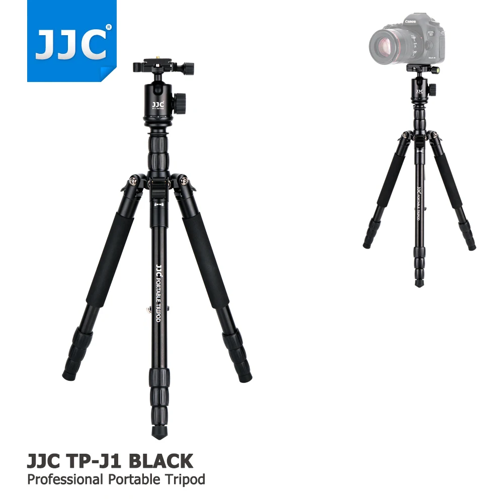 JJC DSLR Camera Tripod for Canon/Nikon/Sony/Fujifilm/Olympus/Pentax/Panasonic Holder Flexible Stand Ball Head Portable Monopod