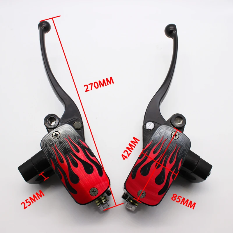 For Left Right Universal 25MM Hydraulic Motorcycle Brake Master Cylinder Hydraulic Clutch Levers fluid Reservoir 14mm