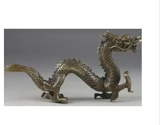 Art Bronze home decoration Folk Culture Brass Handwork Hammered Chinese Old Copper Dragon Exorcism Oriental Statue Big Decor Na