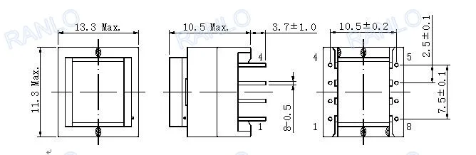 EE13 Xformer Transformer 85-265VAC to 24V HF Ferrite Core Transformer TNY285PG