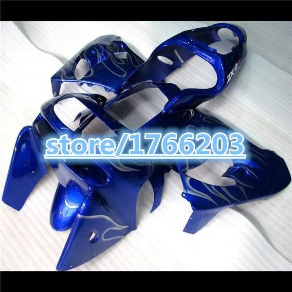 

ZX-9R Fairing for KAWASAKI Ninja ZX-9R 98-99 ZX9R 1998 1999 ZX 9R 98 99 blue white flames ZX9R 1998-1999 ABS Plastic Ning