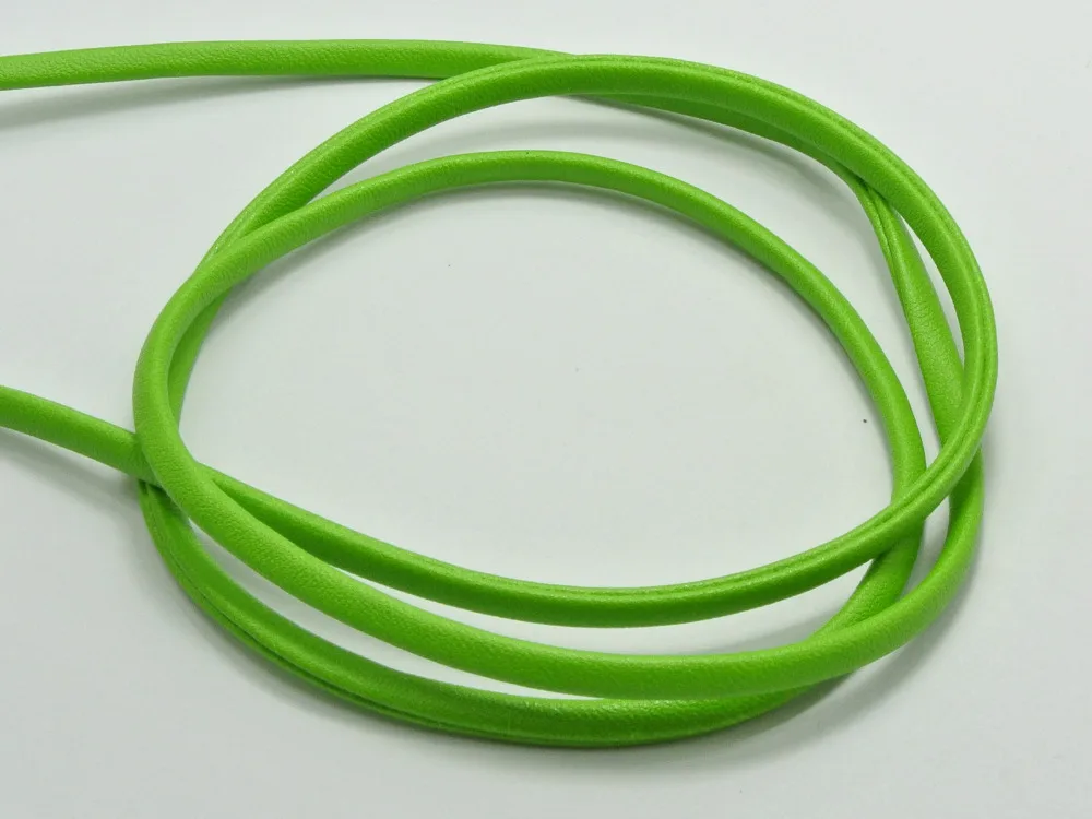 

32.8 Feet Green Flat Soft Synthetic Leather Jewelry Cord 4X2mm