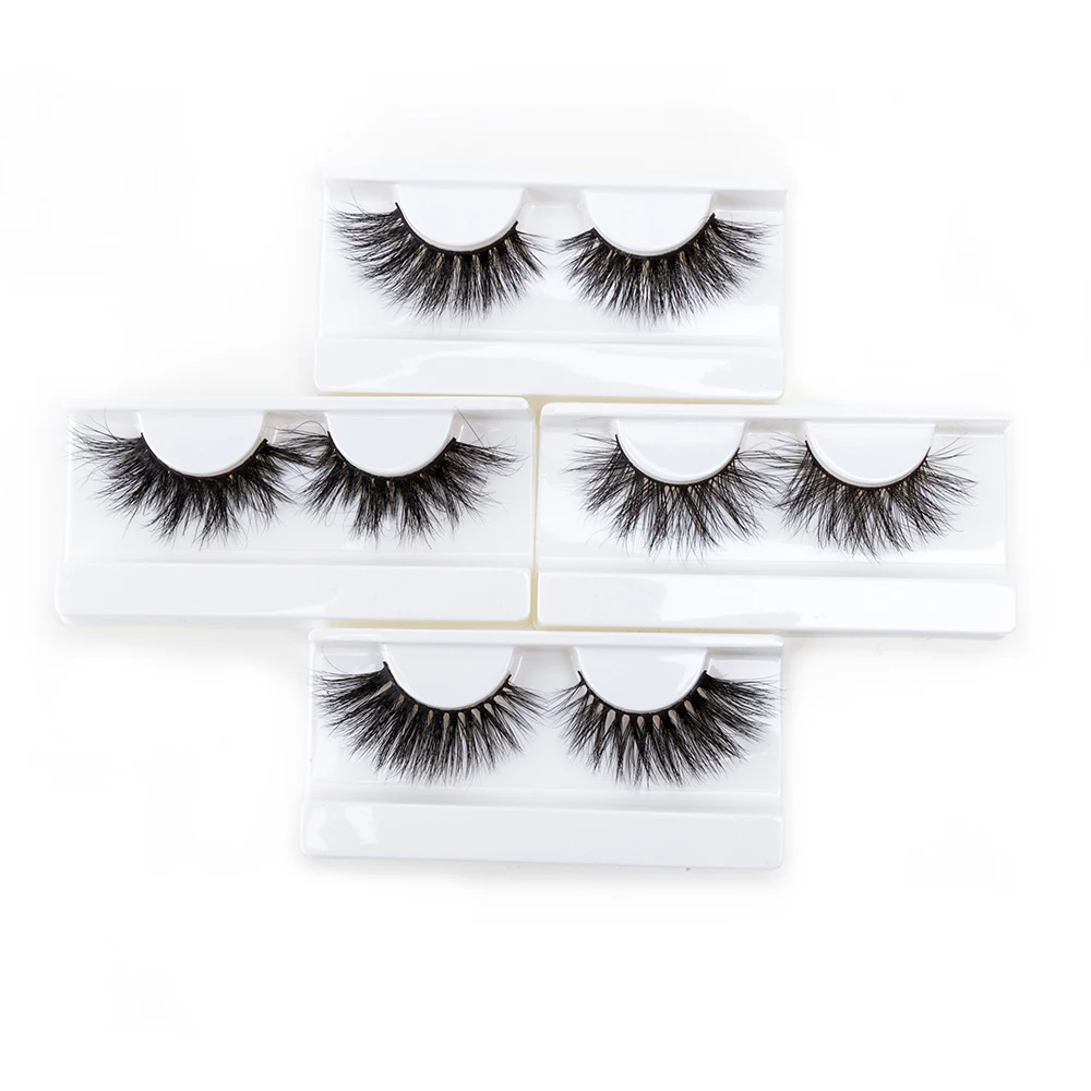 3D Mink Lashes 25มม.แถบขนตาปลอมธรรมชาติยาวนุ่มแต่ละต่อขนตาแต่งหน้าความงาม Gratis Ongkir