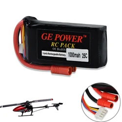 GE Power Rc Lipo Battery 11.1V 1000mAh 25C 3S Lipo Battery With 3.5MM Banner Connect for Walkera Master CP HM-Master CP-Z-27