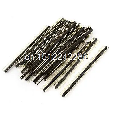 30PCS 1.27mm Spacing 50P Right Angle Male Pin Header Connector Strip