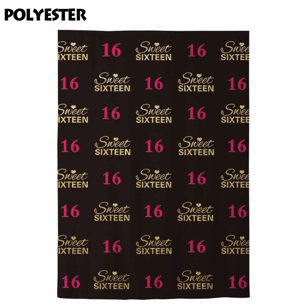 Allenjoy-fondo personalizado para sesión fotográfica, telón de 16 cumpleaños, firma, pared repetida, fotografía