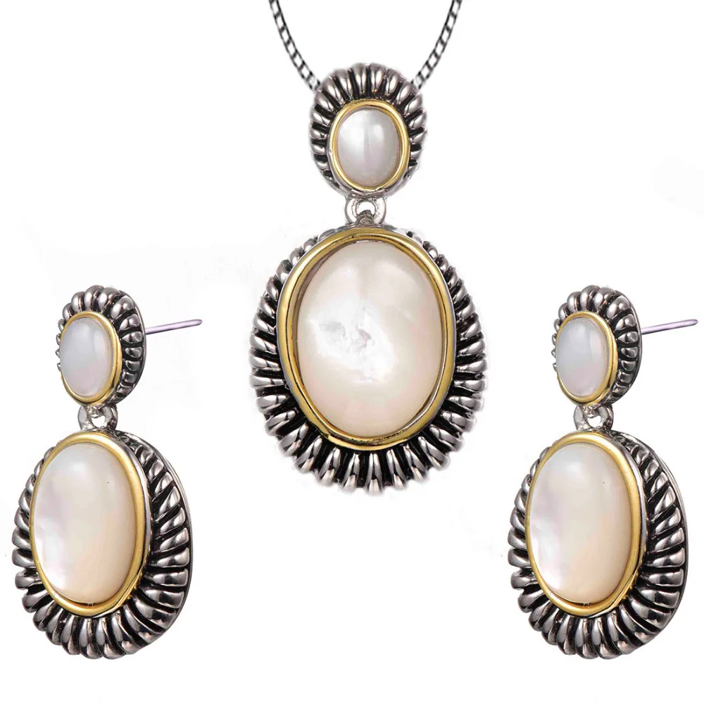 Vintage White Fire Opal Pendant&Earrings Women 925 Sterling Silver Fashion Jewelry Set Pendant&Earrings TT697