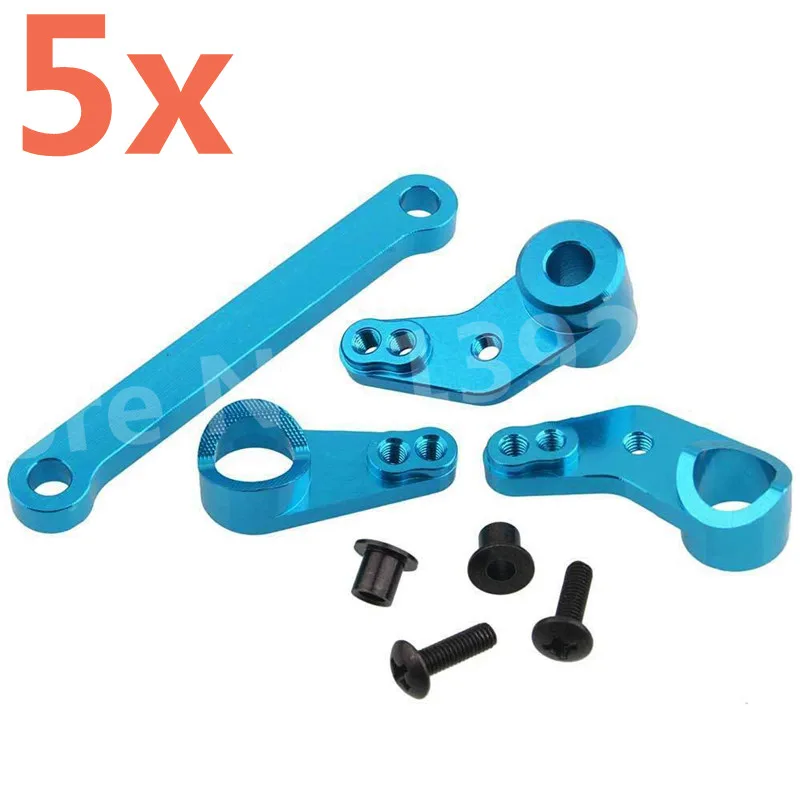 

5sets RC Upgrade Parts FS Racing 532007 Aluminum Alloy Steering Servo Saver Complete For 1/10 Scale RC Car Racing Truck Truggy