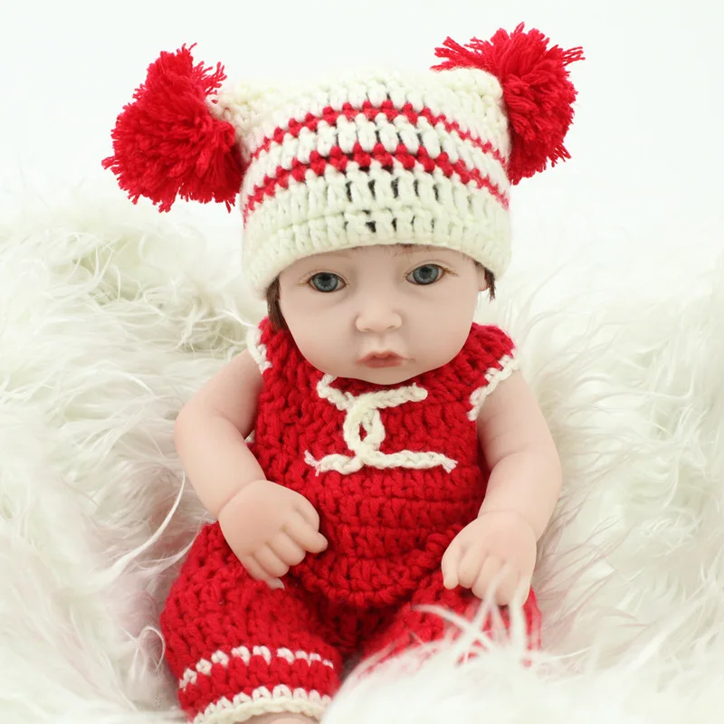 

Silica gel doll 28CM Baby Doll Reborn Doll Toy For Kids Appease Accompany Sleep Cute Doll Christmas Toy Gift