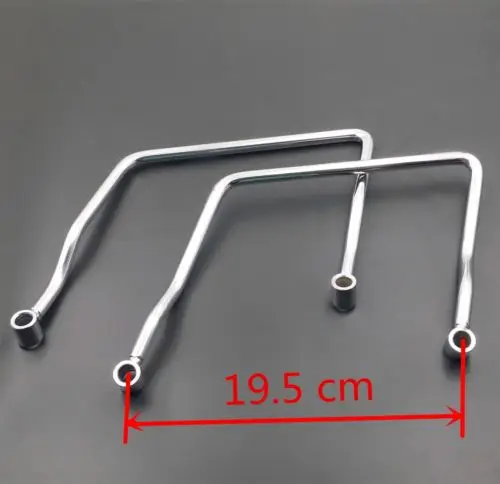 Chrome 19.5 cm Saddle bag Support Bar Mount Bracket For Honda Shadow VLX 600 VT Steed 600