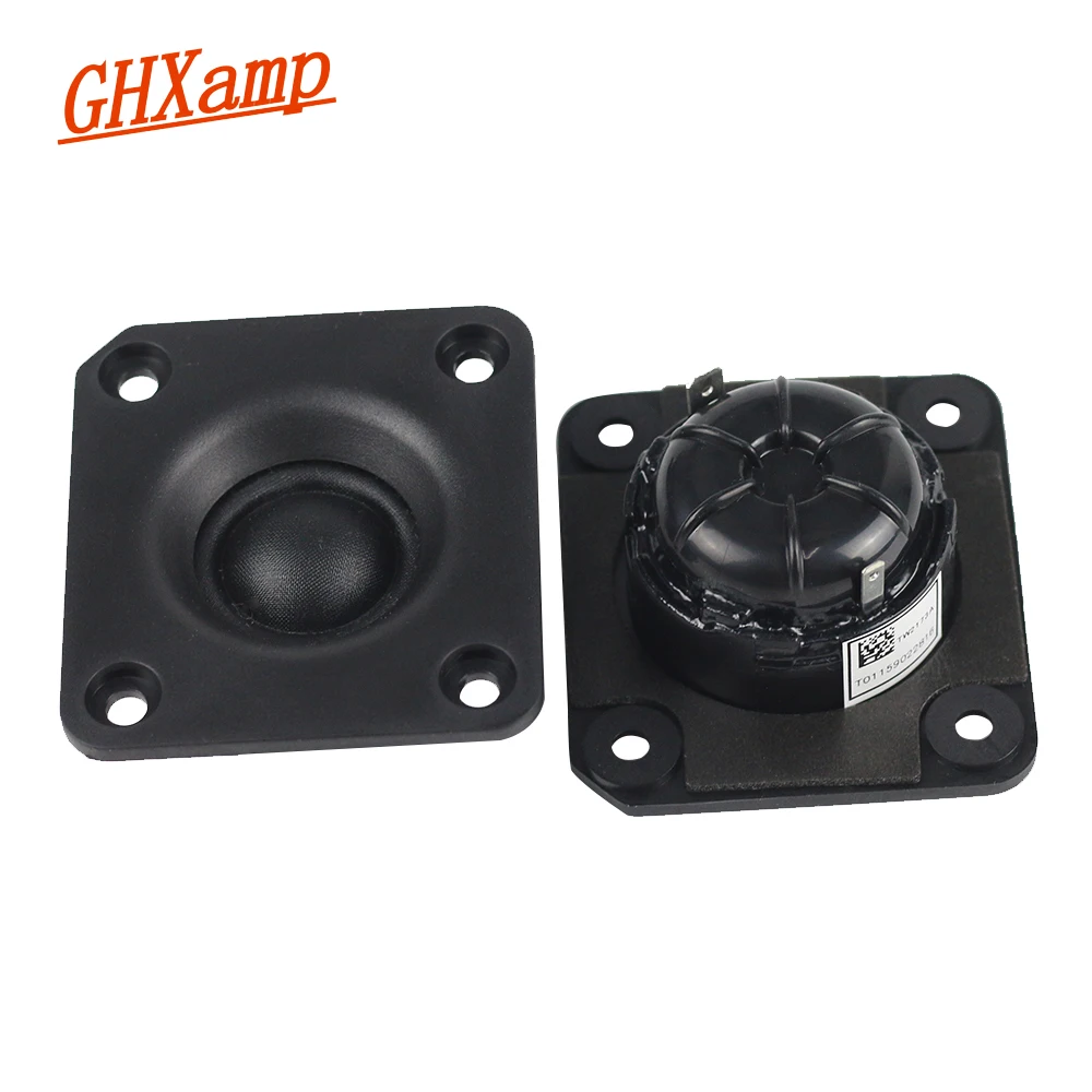 GHXAMP 1 inch Car Tweeter Speaker Unit Neodymium 4ohm 25W Silk Membrane Treble High End 91dB For Peerless Speaker DIY 1Pairs
