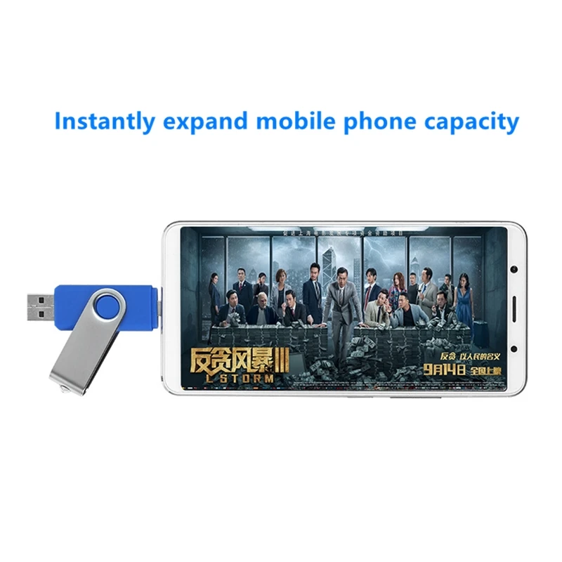 360° Rotate OTG USB Flash drive cle 64G USB 2.0 Smart Phone pen drive 4g 8g 16g 32g 128g micro usb memory storage devices U disk