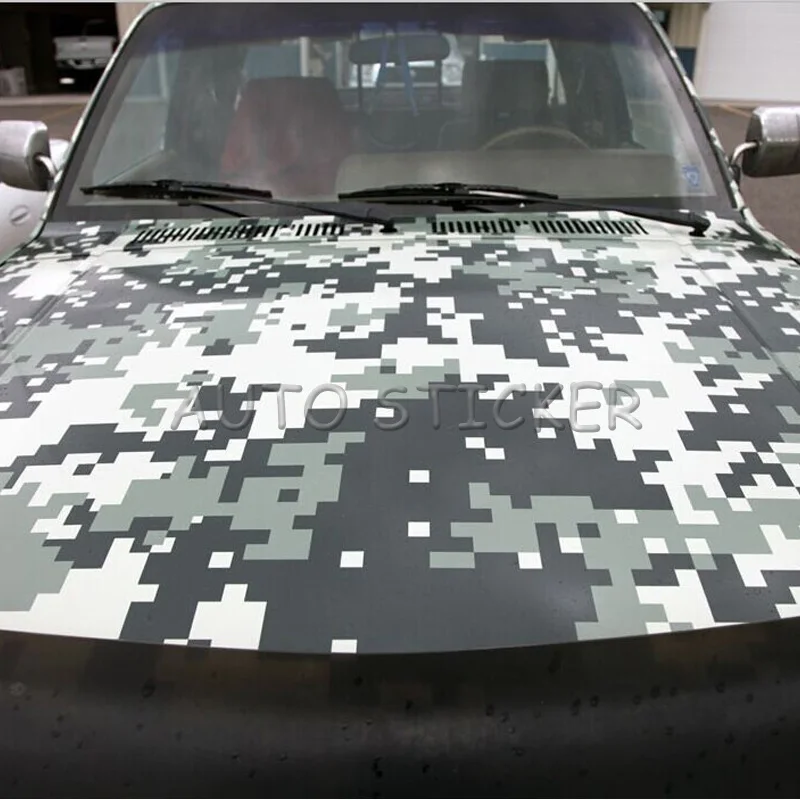 

5/10/15/20/25/30m*1.52m Army Green Digital Camouflage Vinyl Adhesive PVC Film Car Wrap Camo Sticker Vehicle DIY Decal