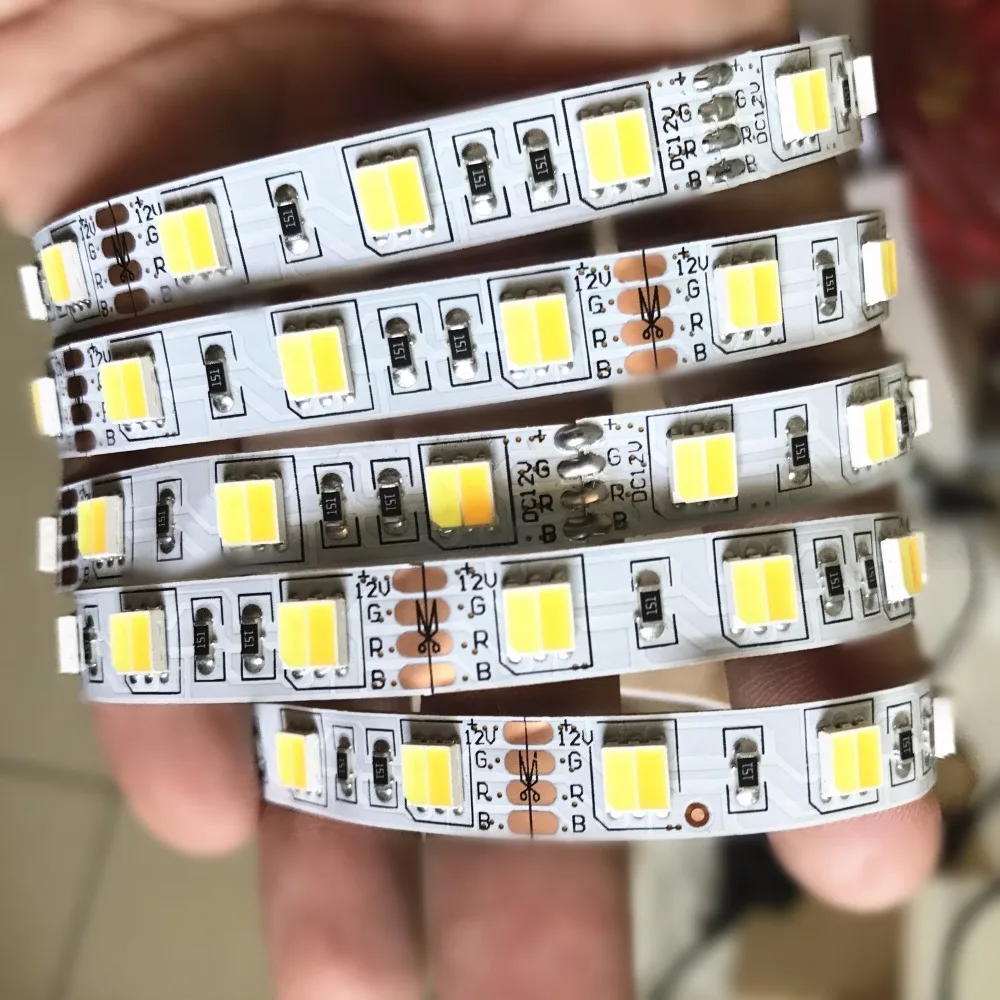 LED Strip Dual White 5630 CW/WW CCT 2 colors in 1 led 5050 color temperature 5m LED tape Lights 12V Non waterproof