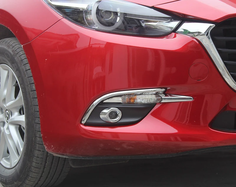 Pegatina frontal antiniebla para Mazda 3 Axela 2017, marco de cejas, pantalla de luz, tira decorativa