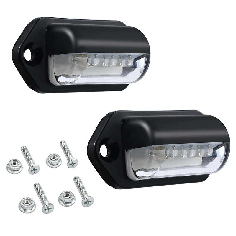 Number Plate Lights Led License Plate Light Rear Lamps Universal 12v 24v For Car Trailer Vehicle Truck Ute Van Caravan Lorry B