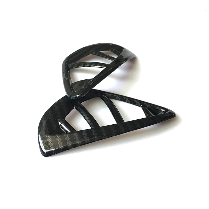 For Renault Captur 2013 2014 15 2016 ABS Carbon fibre Glossy Upper Air Condition Vent Outlet Cover Trim Car Styling Accessories
