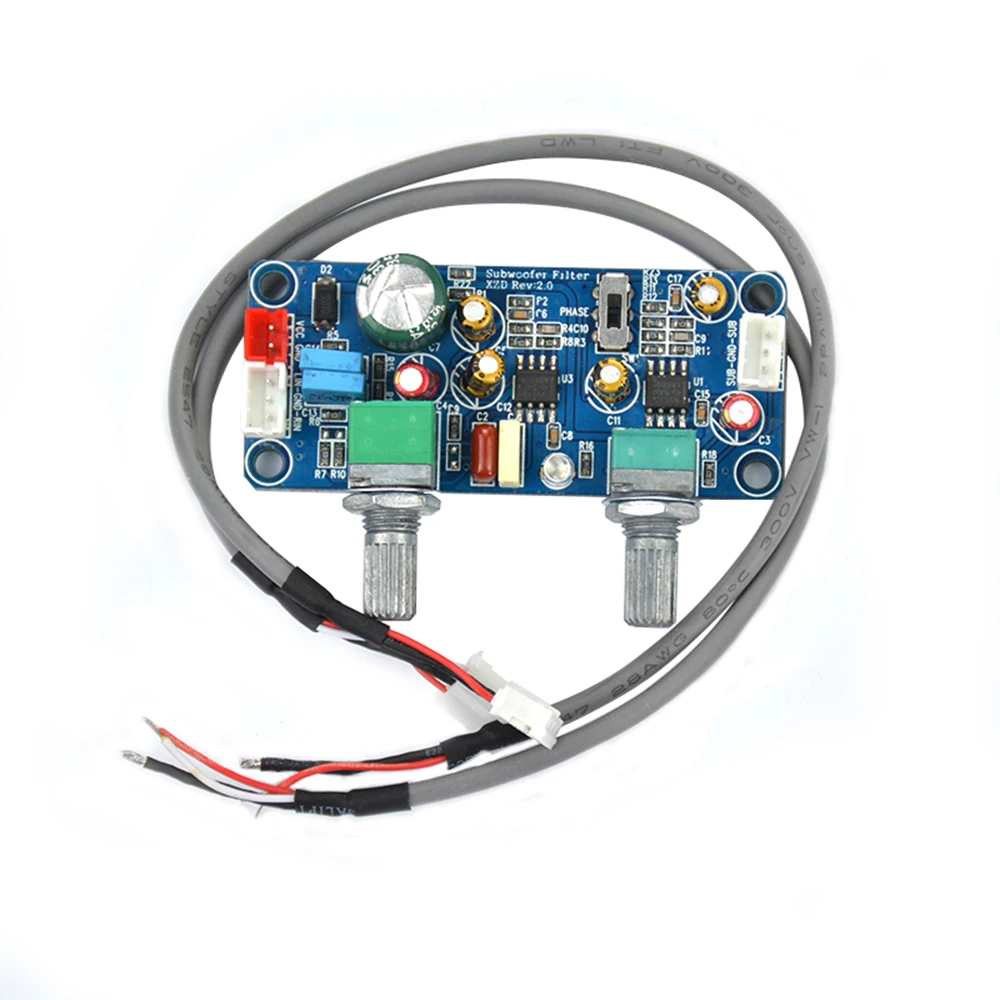 AIYIMA 1 قطعة مرشح تمرير منخفض باس مضخم صوت قوة واحدة تيار مستمر 9-32 فولت قبل أمبير مكبر للصوت مجلس قناة مزدوجة مع التحكم في مستوى الصوت باس