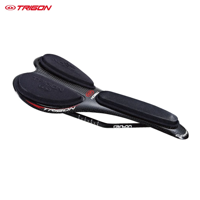 TRIGON VCS02AC Ultra light full carbon fiber carbon saddle road bike saddle seat patented ErgoSofa padding 105g