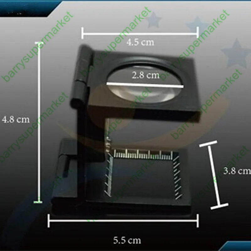 8X Foldable Graduation Density Measurement Desktop Magnifier with LED Source