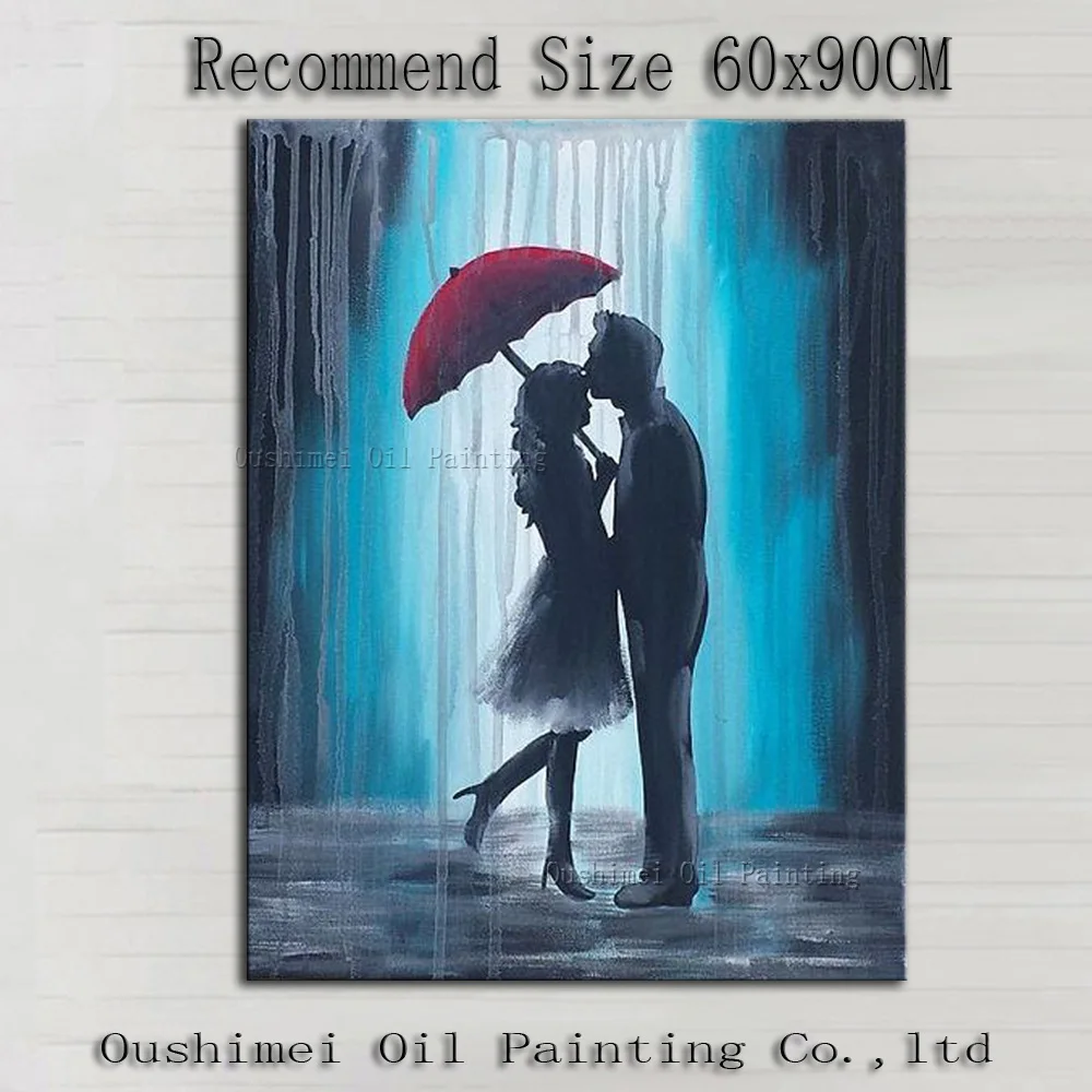 

Warmly Design Artist Pure Hand-painted High Quality Modern Abstract Kissing Picture Beautiful Love Oil Painting On Canvas