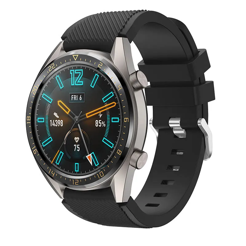 22mm Original strap for Samsung Galaxy Watch 46mm/Gear S3 Frontier/Huawei Watch GT GT2 46mm/ Amazfit GTR 47mm Silicone strap