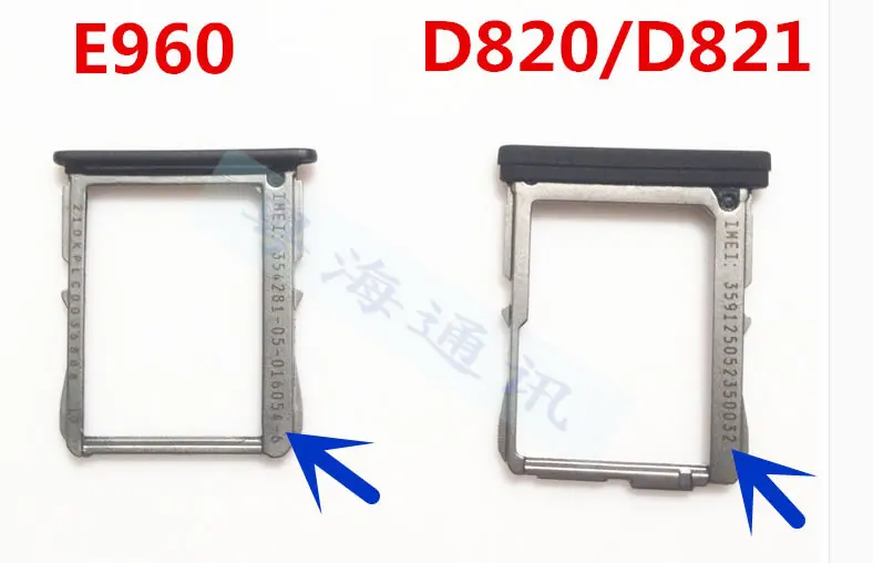 Peças de reparo e suporte de bandeja para cartão sim, original, para lg nexus 5 d821 d820, adaptador de bandeja sim para lg google nexus 4 e960