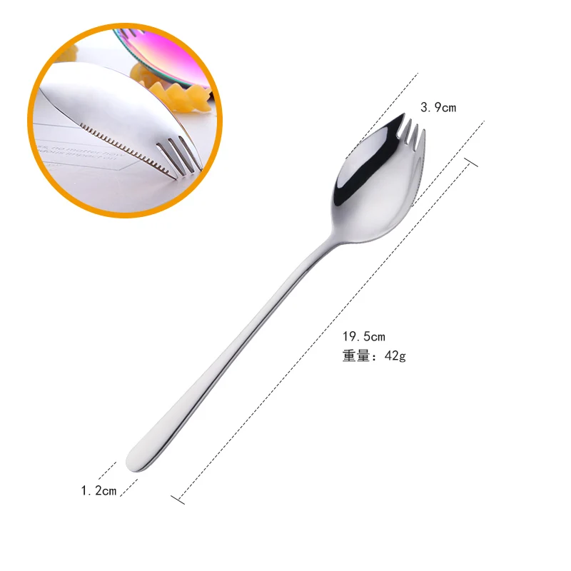Nieuwe 3 In 1 Spork Fit Lepel Vork Multi-Functionele Servies Outdoor Reizen Camping Wandelen Bestek Gebruiksvoorwerpen Triple Picknick gadget