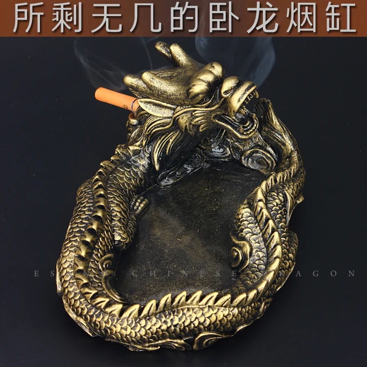 Creative Design Unique Portable Living Room Ashtray for Car interior Home Frame dragon ashtray as gift for friends