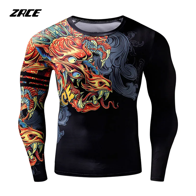 Men\'s Sweatshirt T-Shirt Funny Chinese Style Dragon 3D T-Shirt Fashion Hip Hop Party Brand Clothing Men\'s Fitness Clothing