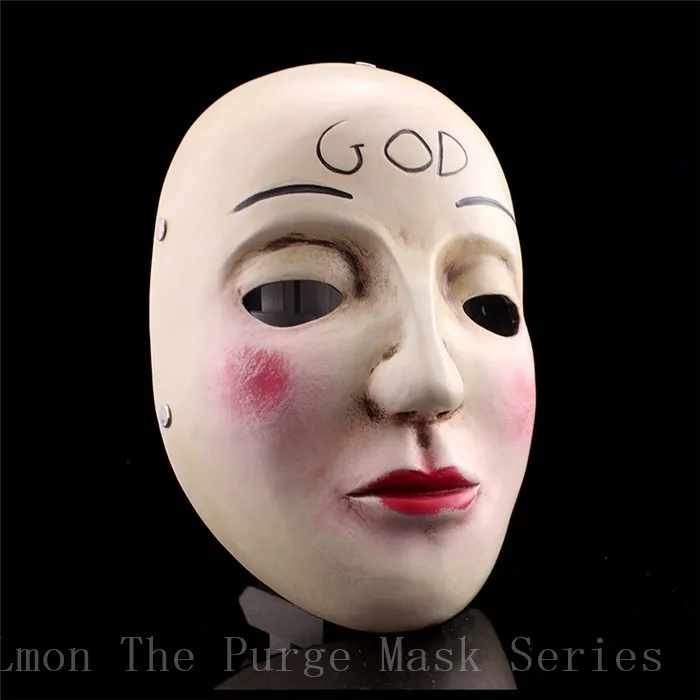 Free shipping Resin The Purge Anarchy (GOD MASK) MOVIE FANCY DRESS ADULT CHILD costume prop MARDI GRAS MASQUERADE MASK for Cosp