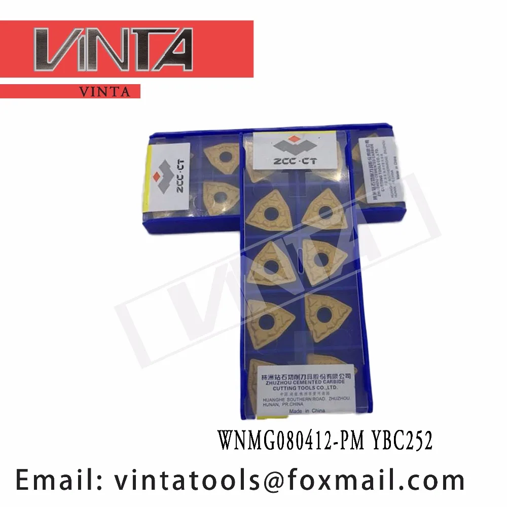 high quality 10pcs/lots YBD252 YBC252 YBC152 YBD152 YBD102 YBC251 YBC351 WNMG080412-PM cnc carbide turning inserts