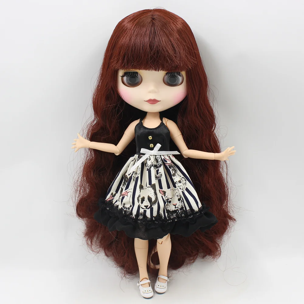 DBS Blyth ICY doll clothes Cat pattern dress Suitable for the 1/6 JOINT body licca girl gift