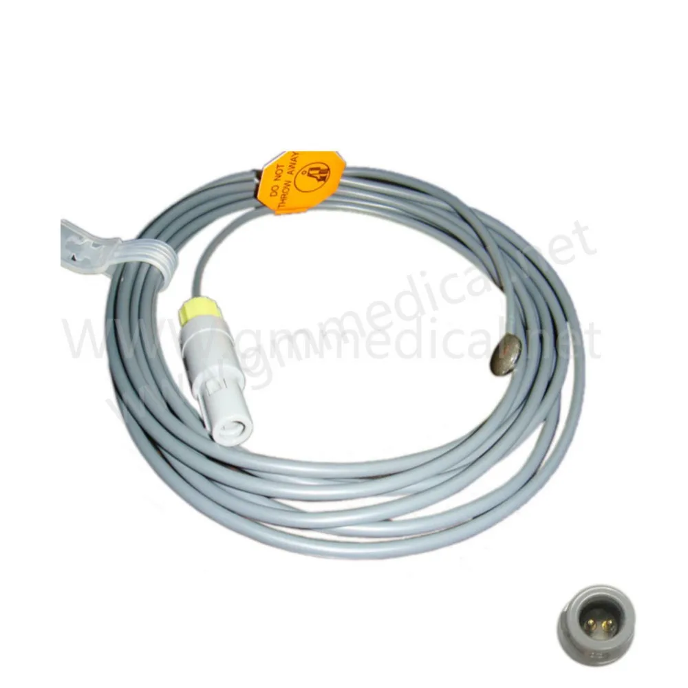 Compatible With Creative Adult Skin Surface Temperature Probe , Redel 2 pin-12mm Disk.L=3M.