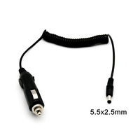 1pc Car Cigarette Lighter Power Supply to 5.5mm x 2.5mm DC Male Plug With Spring Connector Cable Cord 5FT
