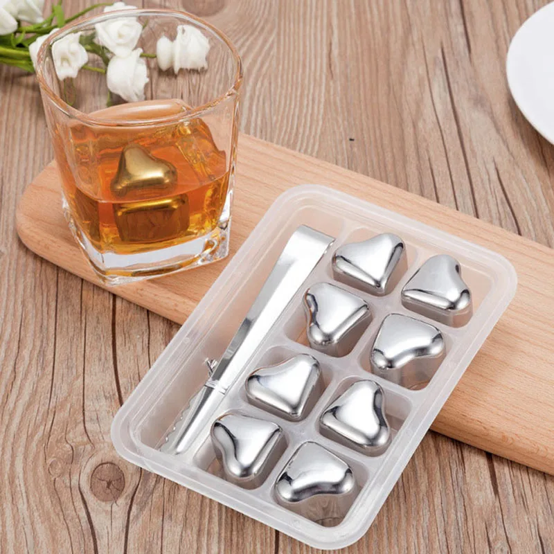 

Stainless Steel Ice Cubes, Reusable Chilling Stones for Whiskey Wine, Keep Your Drink Cold Longer, SGS Test Pass