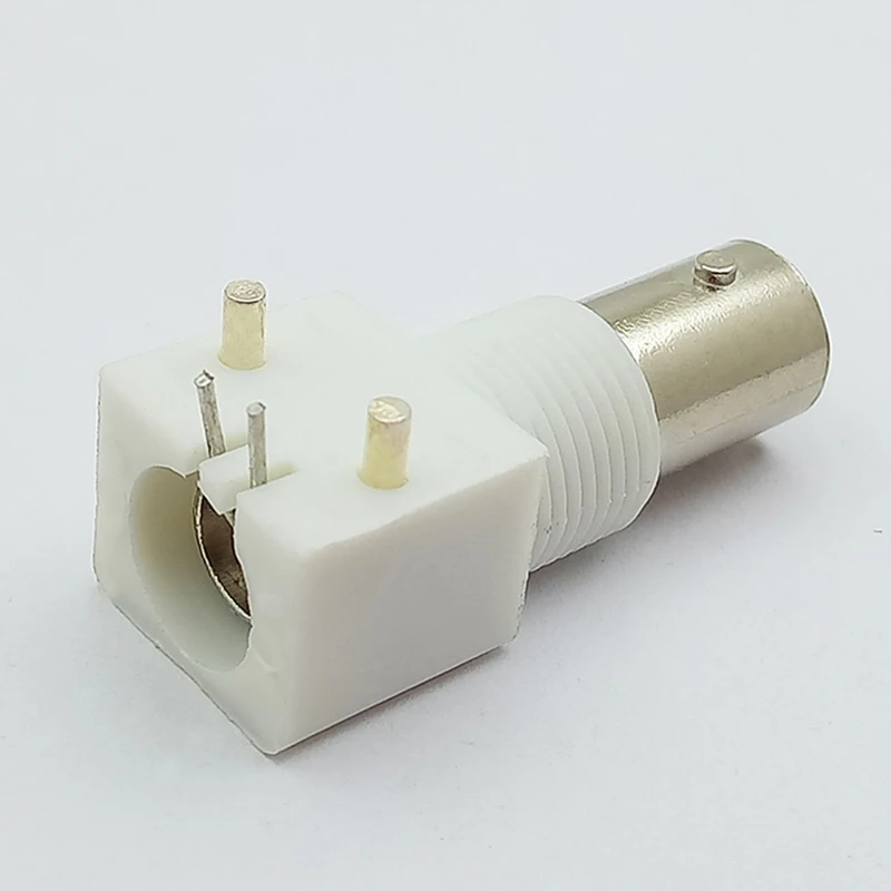 50pcs BNC Female PCB Mount Socket Chassis Connector BNC FEMALE RIGHT ANGLE PANEL MOUNT Plastic TYPE R Connector