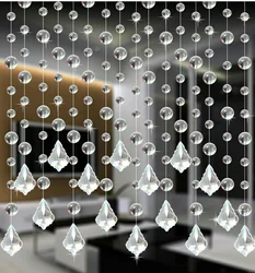 Free Shipping, 15m/lot Windows porch partition door curtain can be customized crystal bead curtain,home decoration