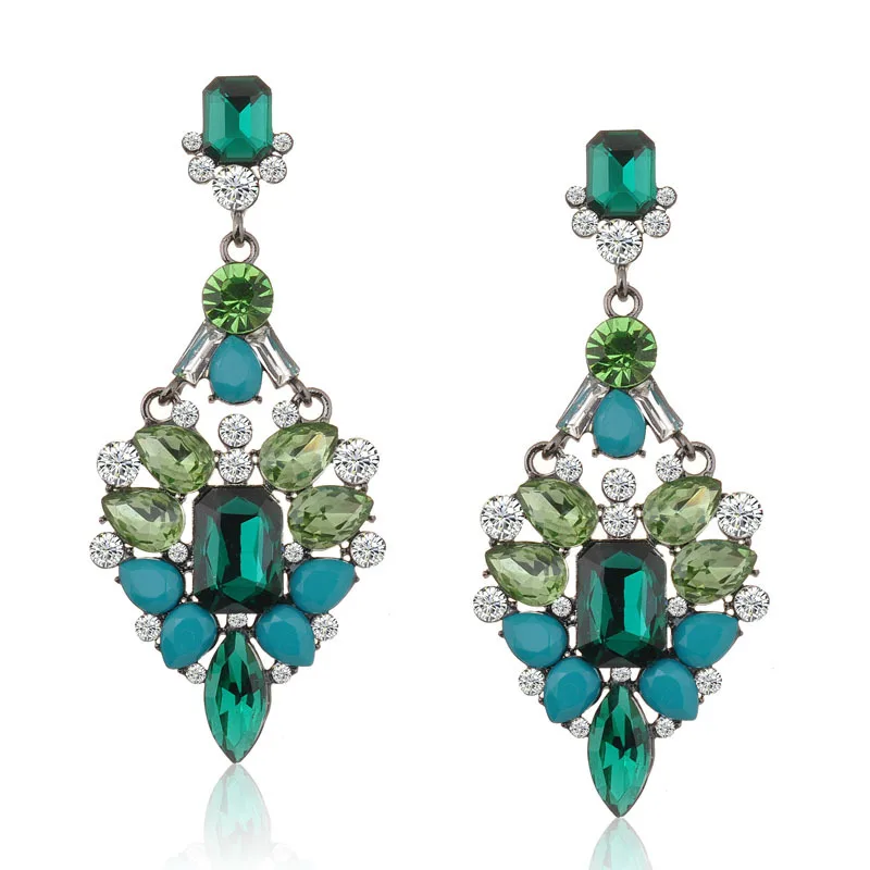 LUBOV Big Crystal Rhinestone Drop Earring Trendy Drop Earrings for Women And Girls Birthday Christmas Gift Wedding Jewelry 2019