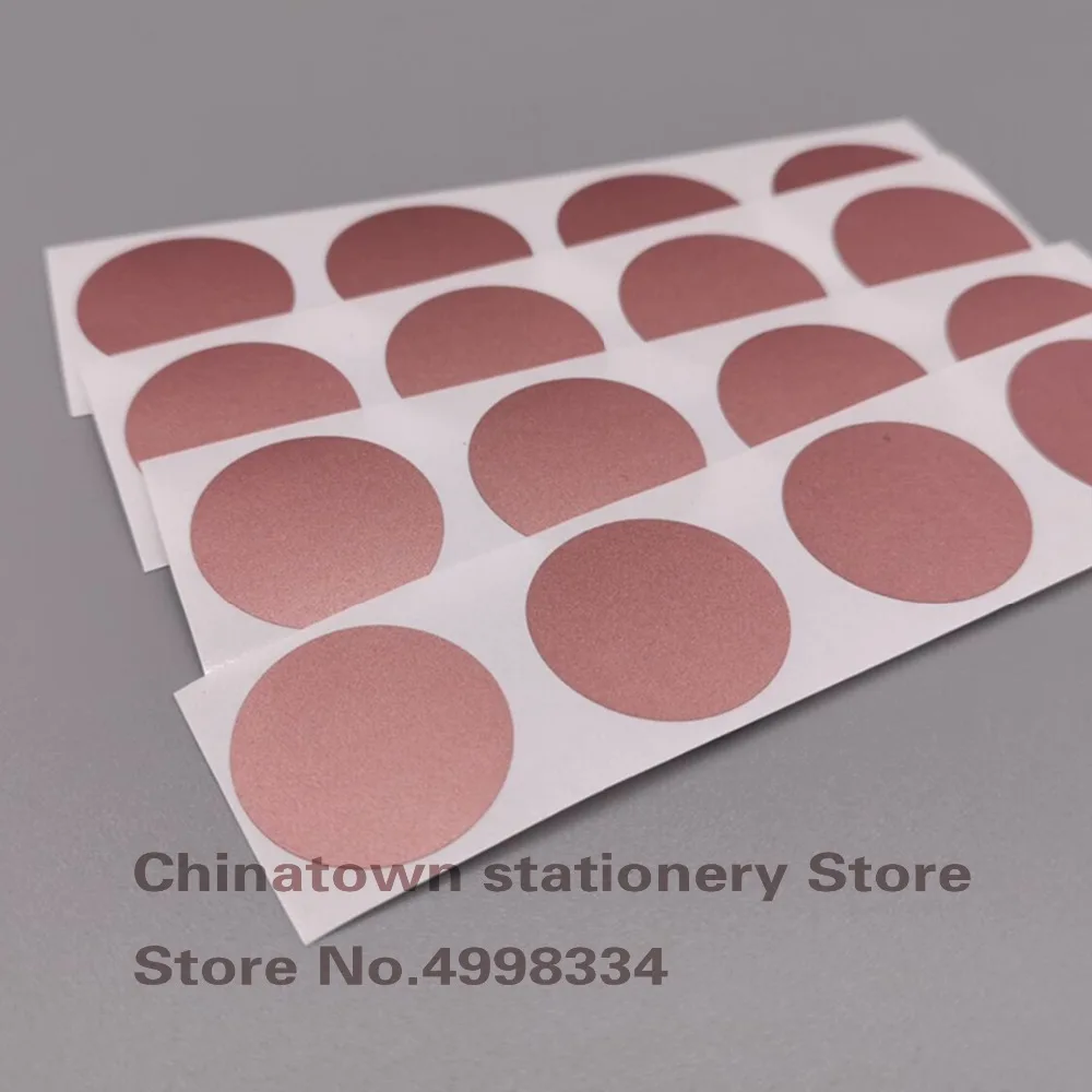 100pcs 40mm Rose gold Round Scratch Off Stickers Labels Tickets Promotional Games