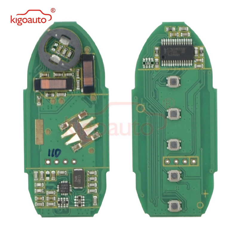 KIGOAUTO S180144110 Smart Car Key 5 Button 433mhz 4A Chip For Nissan Rogue 2017 2018 KR5S180144106 285E3-6FL7B