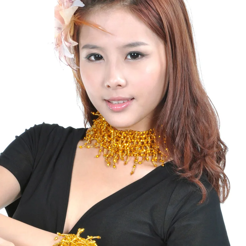 Women Cheap Jewelries Belly Dance Costume Accessories Tassel Necklace Indian Jewelry Set Dance Necklace Bracelets