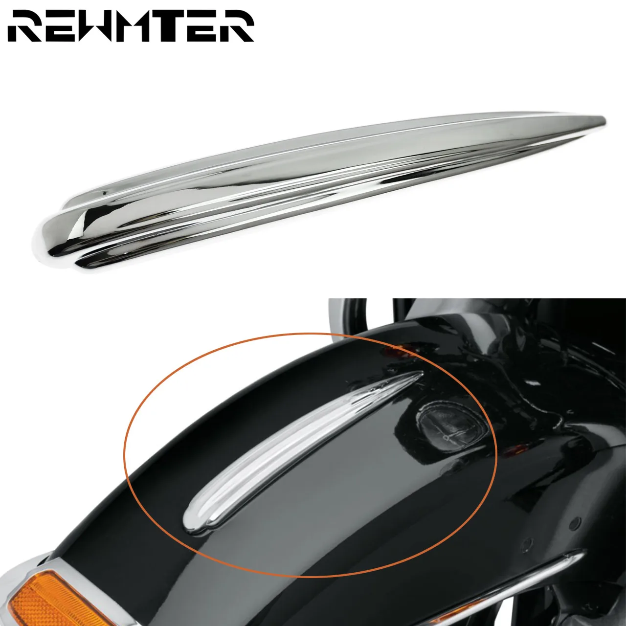 Motorcycle Front Fender Trim Cover Chrome For Harley Touring Street Road Glide Road King FLHR FLTRX FLHT 1984-2023 Softail Dyna