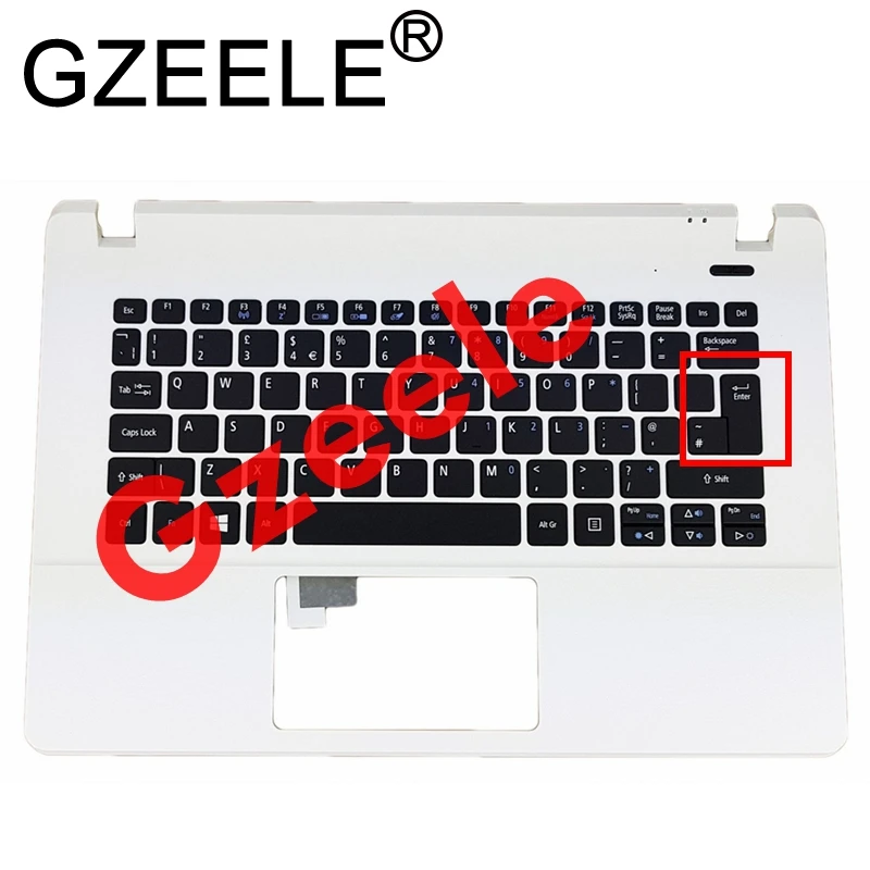 

GZEELE NEW FOR ACER ASPIRE E13 ES1-311 ES1-331 PALMREST WITH KEYBOARD UK US upper case keyboard bezel topcase cover 60.MRTN1.030