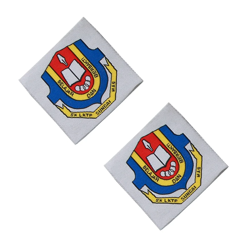 Customized Flag Labels For T-Shirt Embroiedred Clothing Tags Custom Covers Woven Labels Brand Logo Mark For Pillowcases