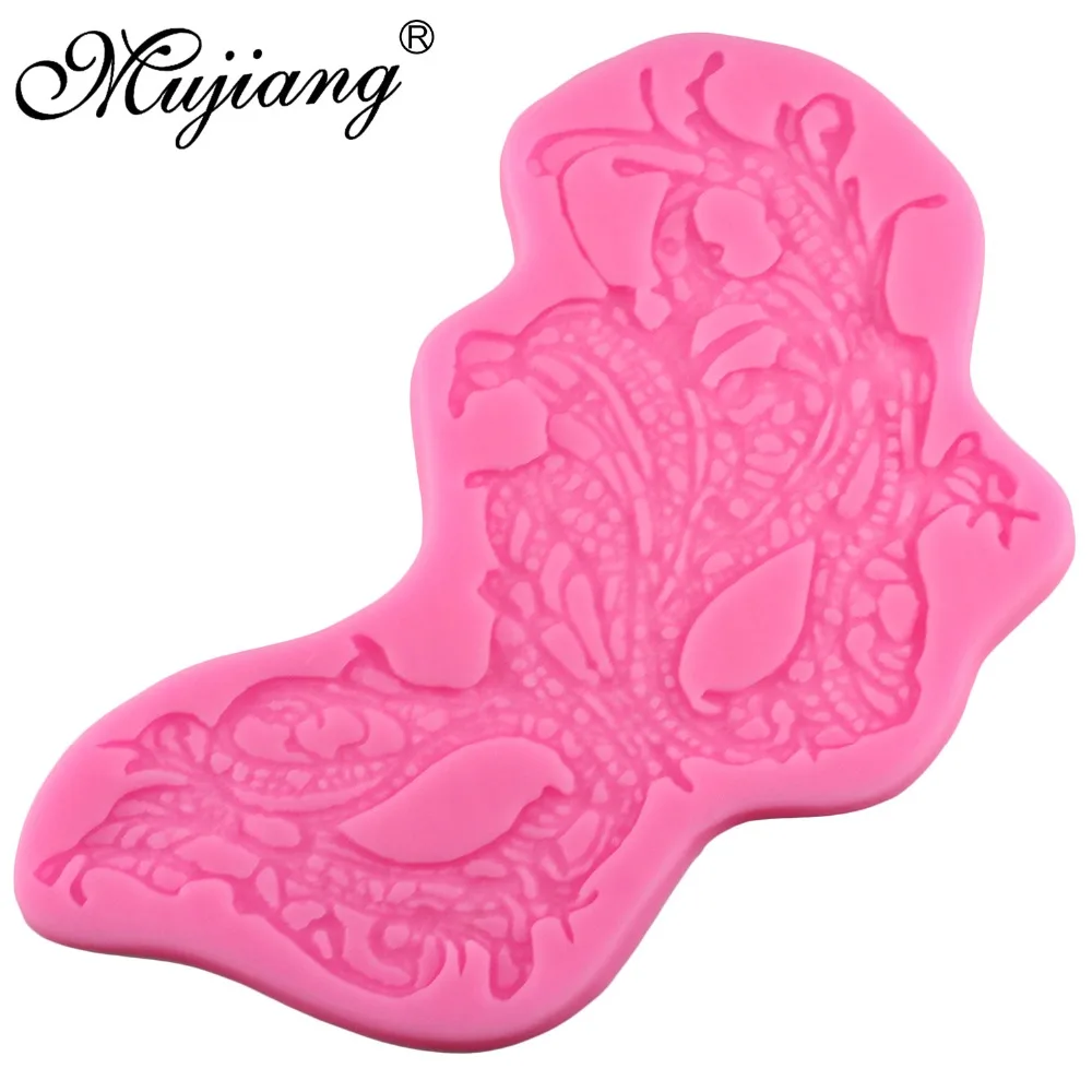 Mujiang DIY Party Dance Mask Silicone Molds Dry Pace Fondant Cake Decorating Tool Sugar Paste Candy Chocolate Polymer Clay Mould