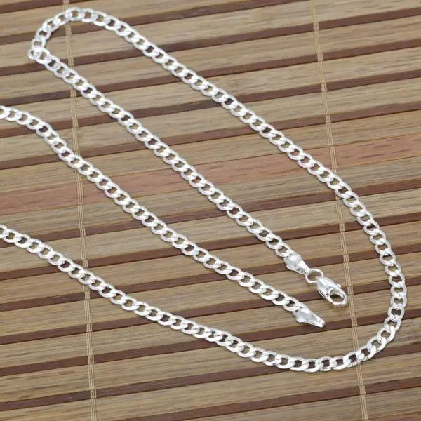 N132-22 Promotion! wholesale silver plated  necklace, silver fashion jewelry Chain 4mm Necklace-22 inches N1